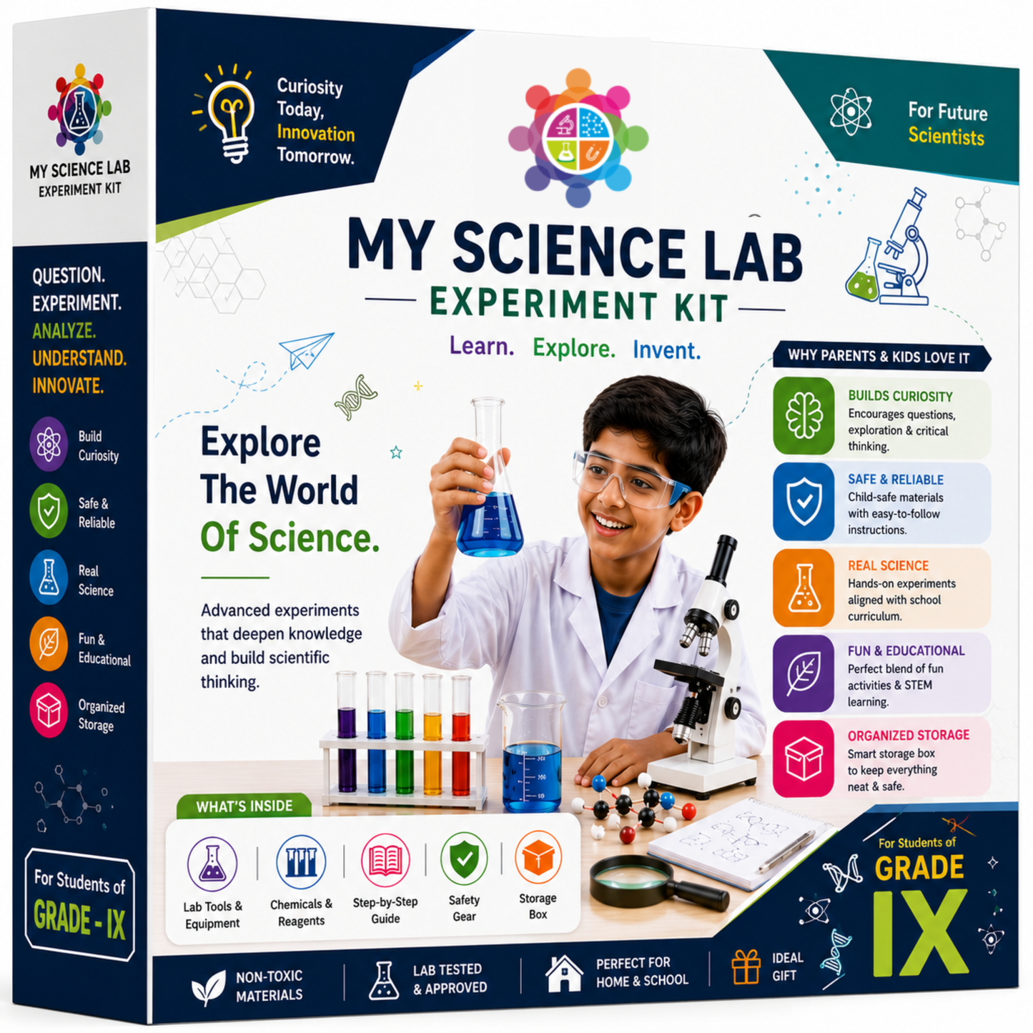 MY SCIENCE LAB® Grade 9 Science Experiment Kit | STEM Learning Kit for Student | Hands-On Science Activities for Home & School