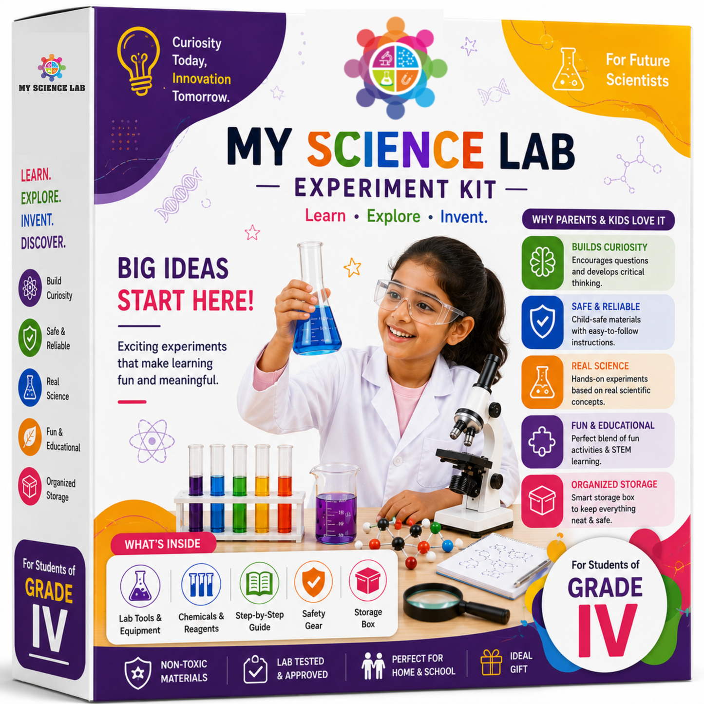 MY SCIENCE LAB® Grade 4 Science Experiment Kit | STEM Learning Kit for Kids | Hands-On Science Activities for Home & School