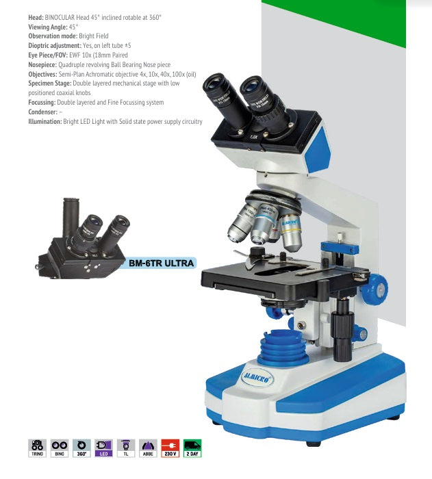 BM – 6bi (Ultra) - Research Inclined Binocular Microscope