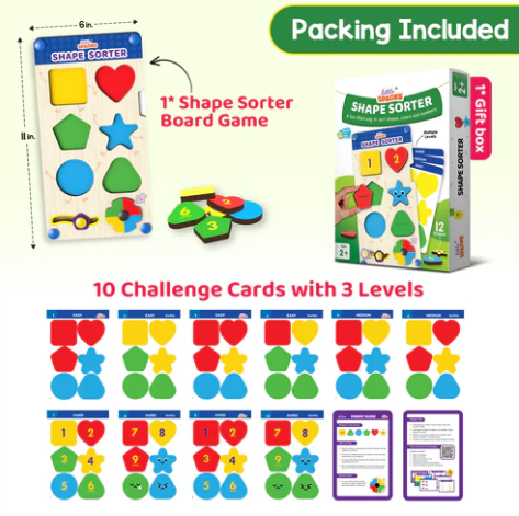 Shape Sorter | 2-6 years | DIY Activity Kit