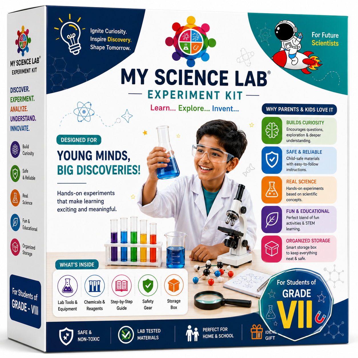 MY SCIENCE LAB® Grade 7 Science Experiment Kit | STEM Learning Kit for Student | Hands-On Science Activities for Home & School