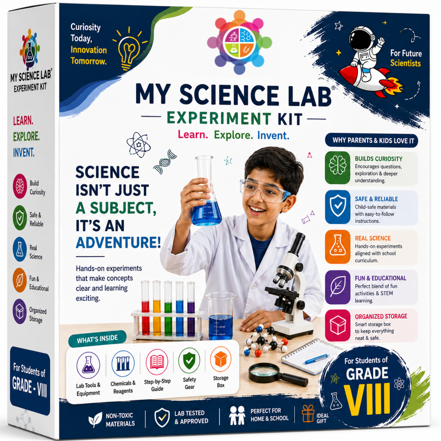 MY SCIENCE LAB® Grade 8 Science Experiment Kit | STEM Learning Kit for Student | Hands-On Science Activities for Home & School