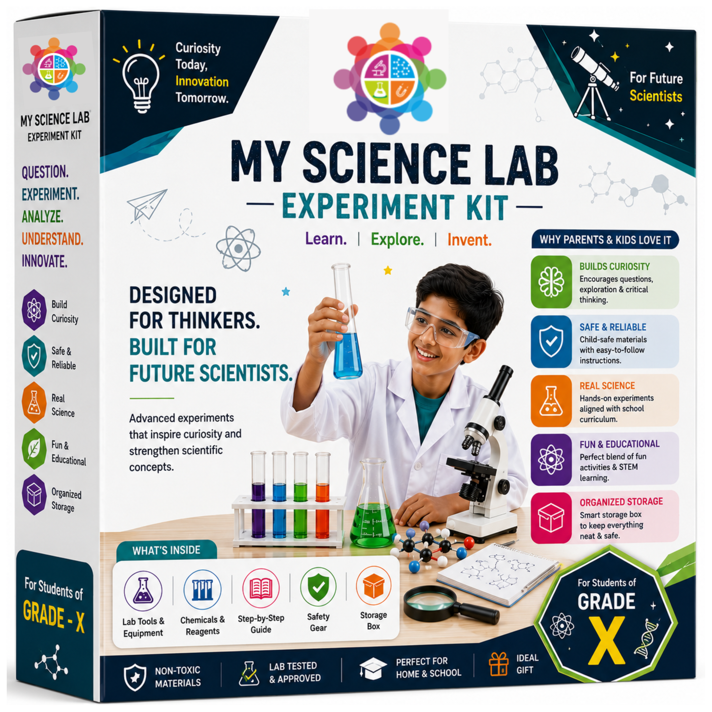MY SCIENCE LAB® Grade 10 Science Experiment Kit | STEM Learning Kit for Student | Hands-On Science Activities for Home & School