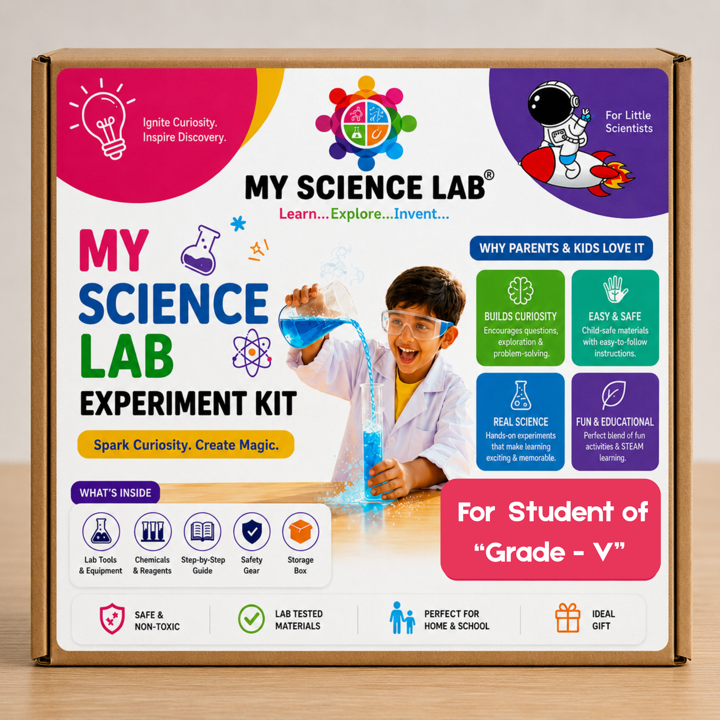 MY SCIENCE LAB® Grade 5 Science Experiment Kit | STEM Learning Kit for Student | Hands-On Science Activities for Home & School