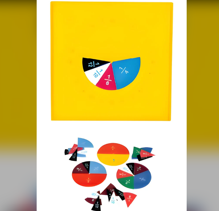 Flip n Fraction Geoboard with Circle Cuts